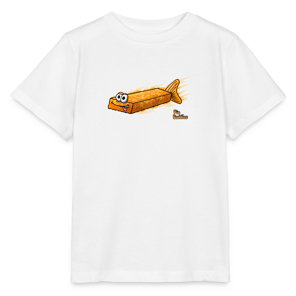 Fischstäbchen - Kinder Bio-T-Shirt - Weiß