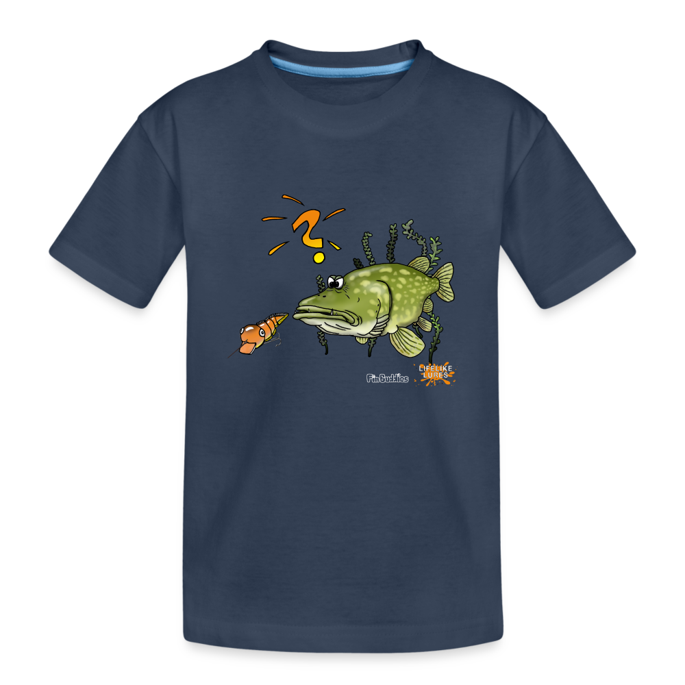 Nessy and the Mom  - Teenager Premium Bio T-Shirt - Navy