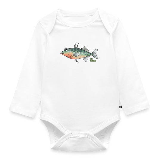 Stichling - Baby Bio-Langarm-Body - Weiß