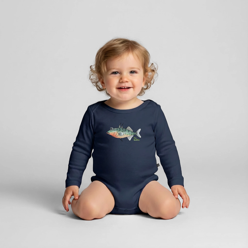 Stichling - Baby Bio-Langarm-Body - Navy