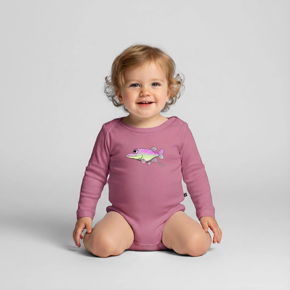 Girlie Pike - Baby Bio-Langarm-Body - Mauve