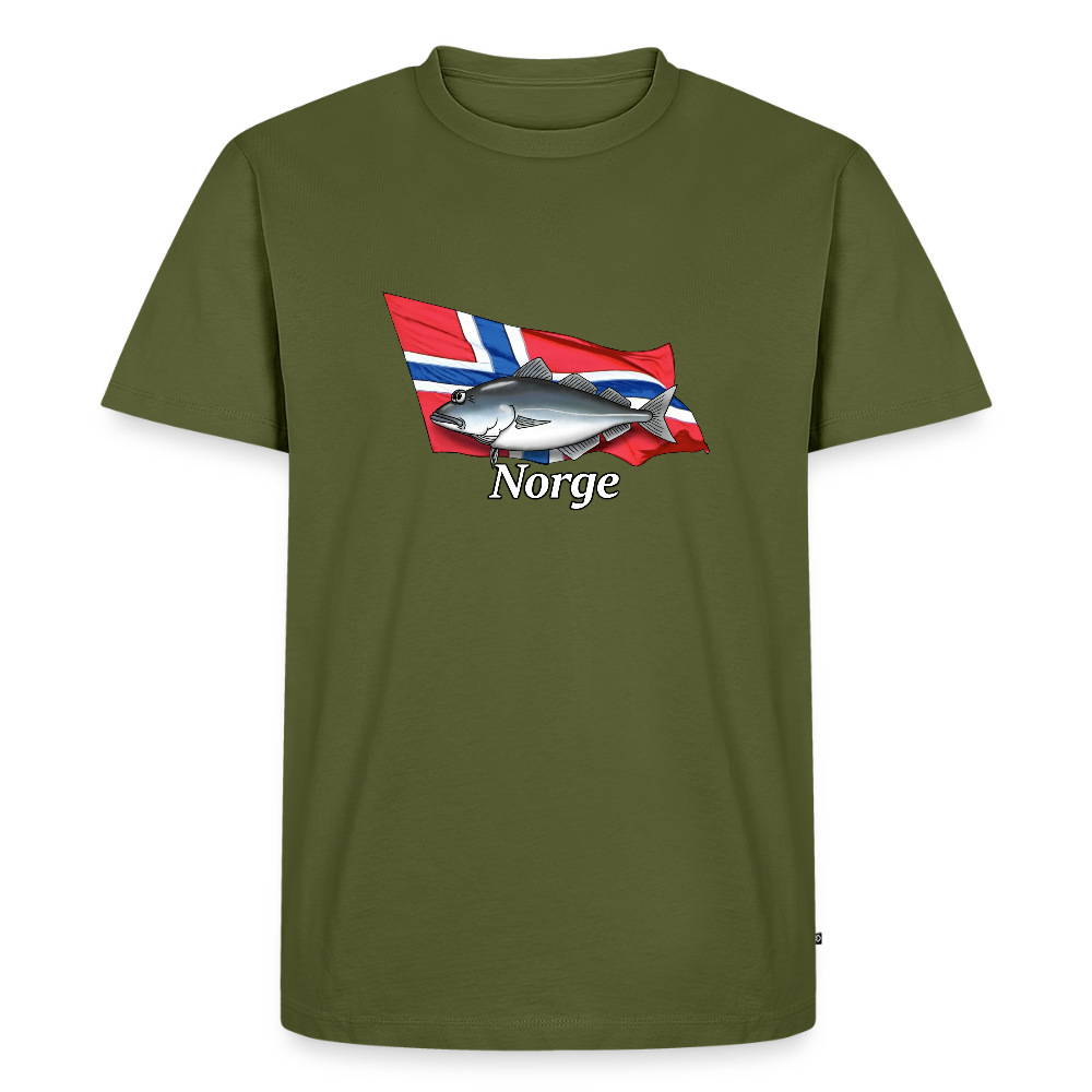 Norge Seelachs - Männer Premium Bio T-Shirt - Khaki