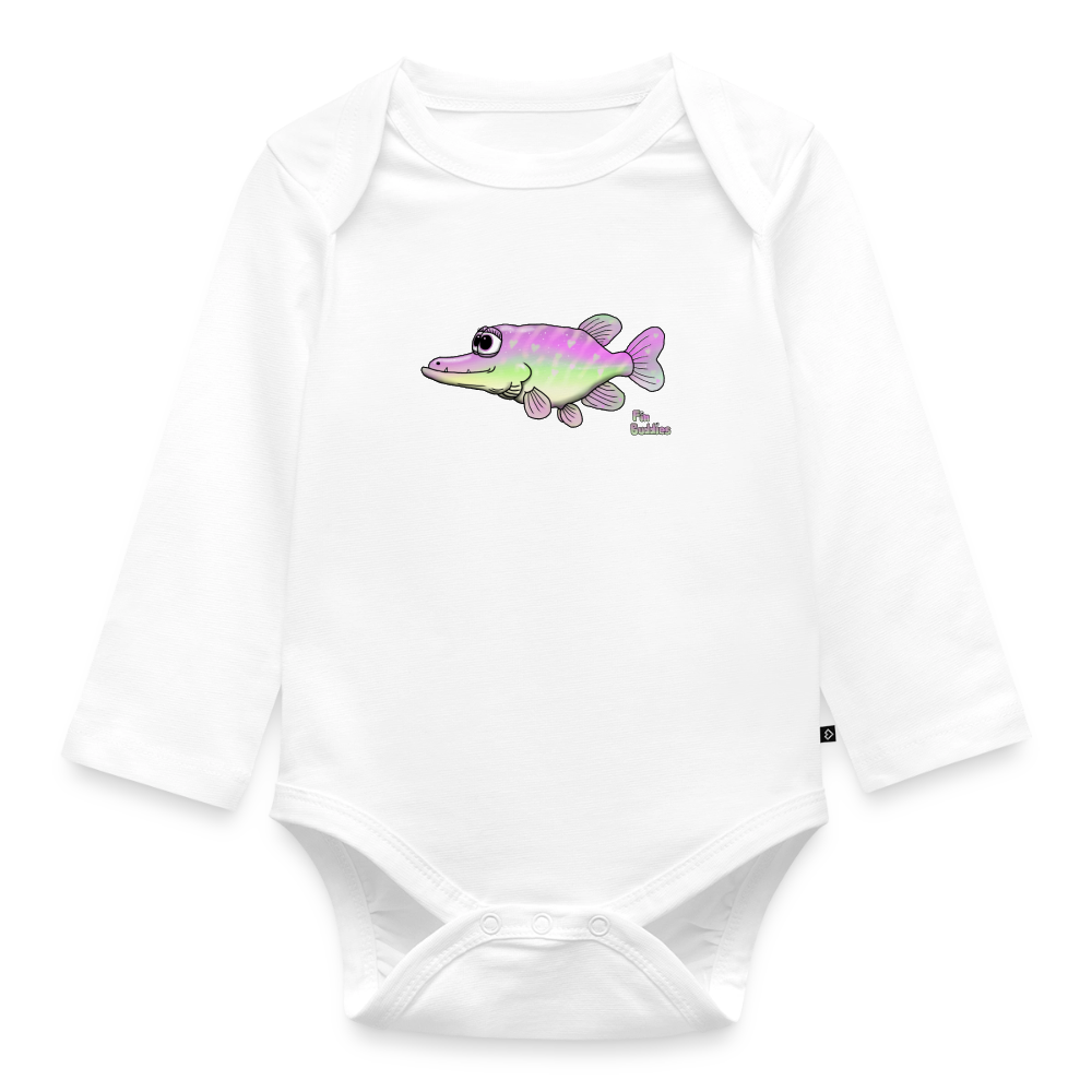 Girlie Pike - Baby Bio-Langarm-Body - Weiß