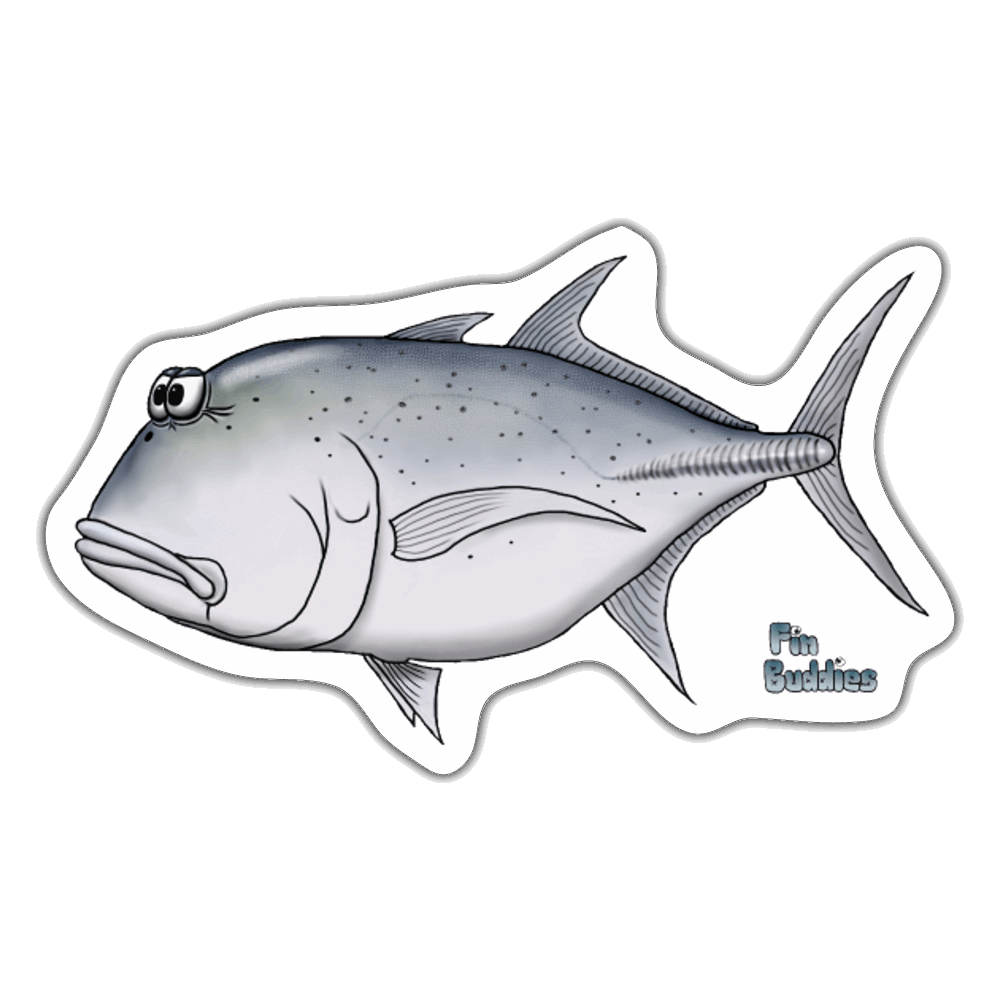 Giant Trevally (GT) - Sticker - Weiß glänzend