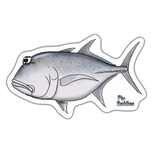 Giant Trevally (GT) - Sticker - Weiß glänzend