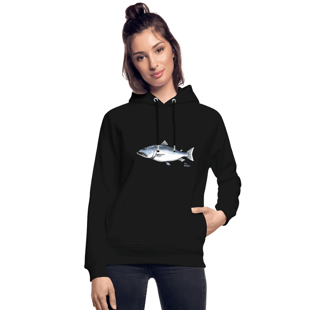 Lachs - Unisex Bio-Hoodie - Schwarz