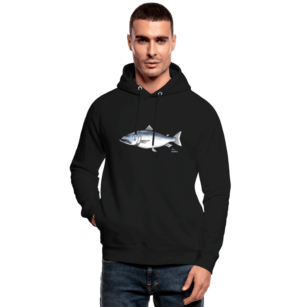 Lachs - Unisex Bio-Hoodie - Schwarz