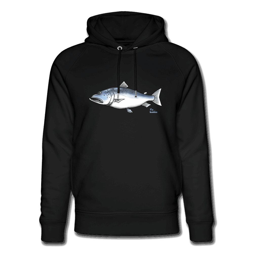 Lachs - Unisex Bio-Hoodie - Schwarz