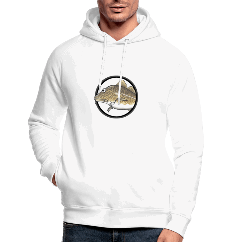 Dorsch im Fokus - Unisex Bio-Hoodie - Weiß