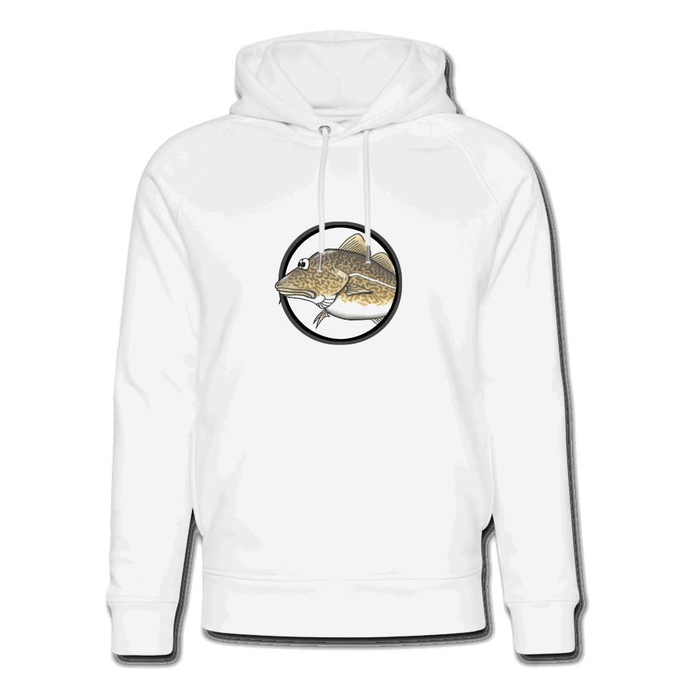 Dorsch im Fokus - Unisex Bio-Hoodie - Weiß