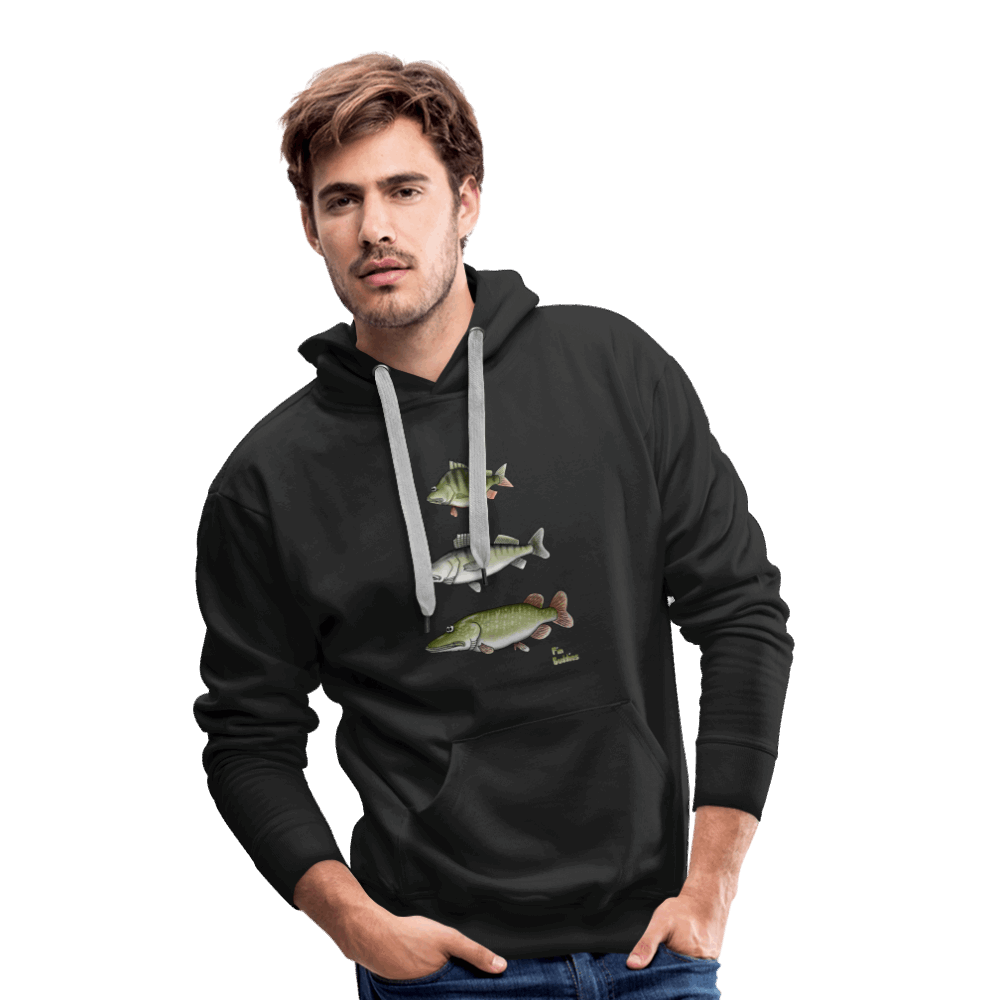 Hecht Zander Barsch Triple - Männer Hoodie - Schwarz