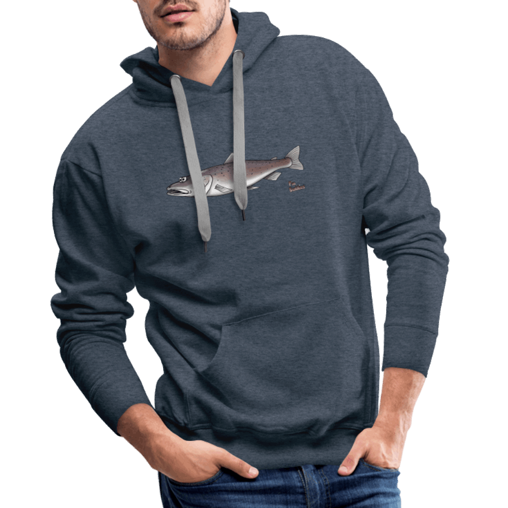 Huchen - Männer Hoodie - Jeansblau