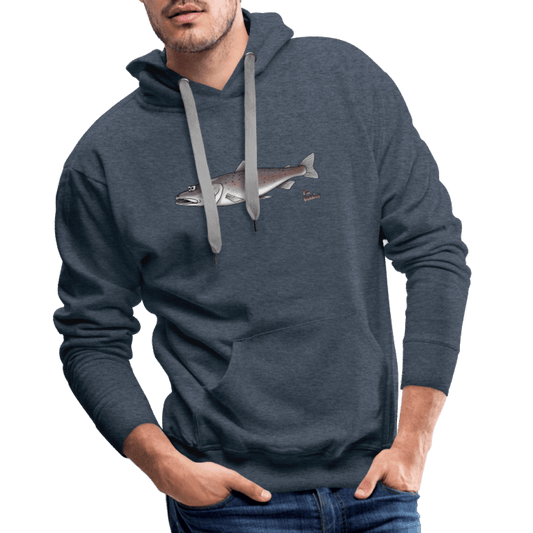 Huchen - Männer Hoodie - Jeansblau