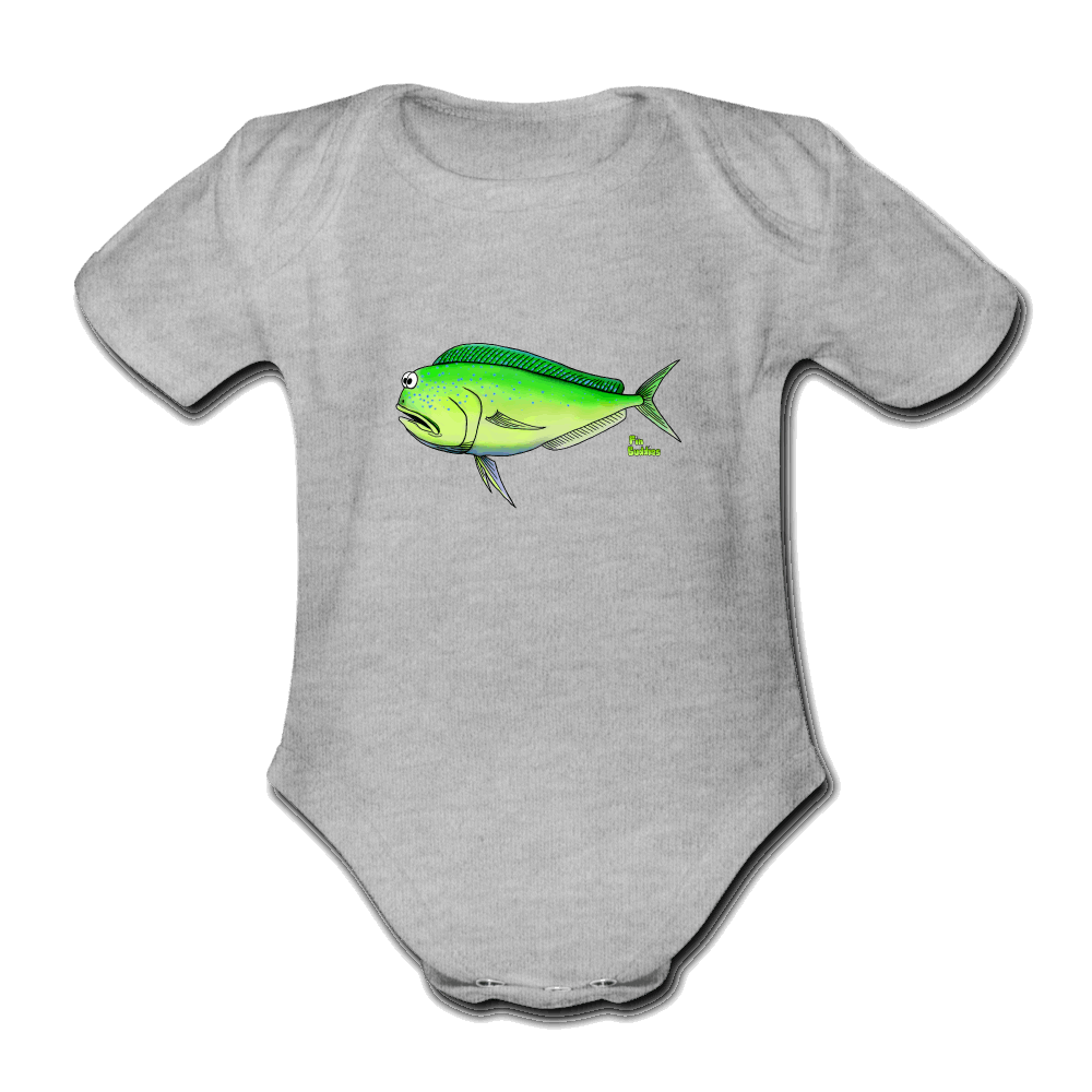 Mahi Mahi - Baby Bio-Kurzarm-Body - Grau meliert