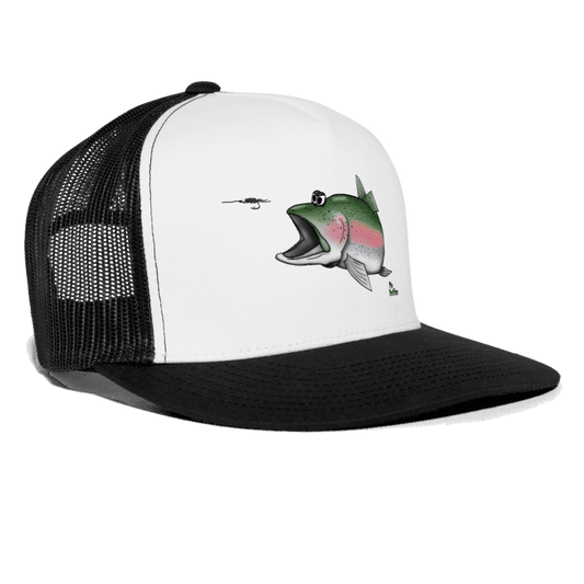 Regenbogenforelle jagd Nymphe - Trucker Cap - Weiß/Schwarz