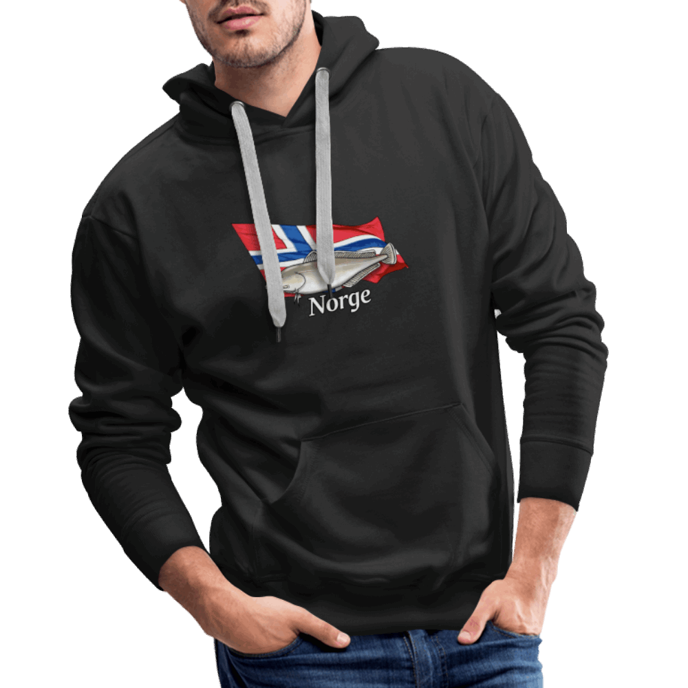 Norge Lang - Männer Premium Hoodie - Schwarz