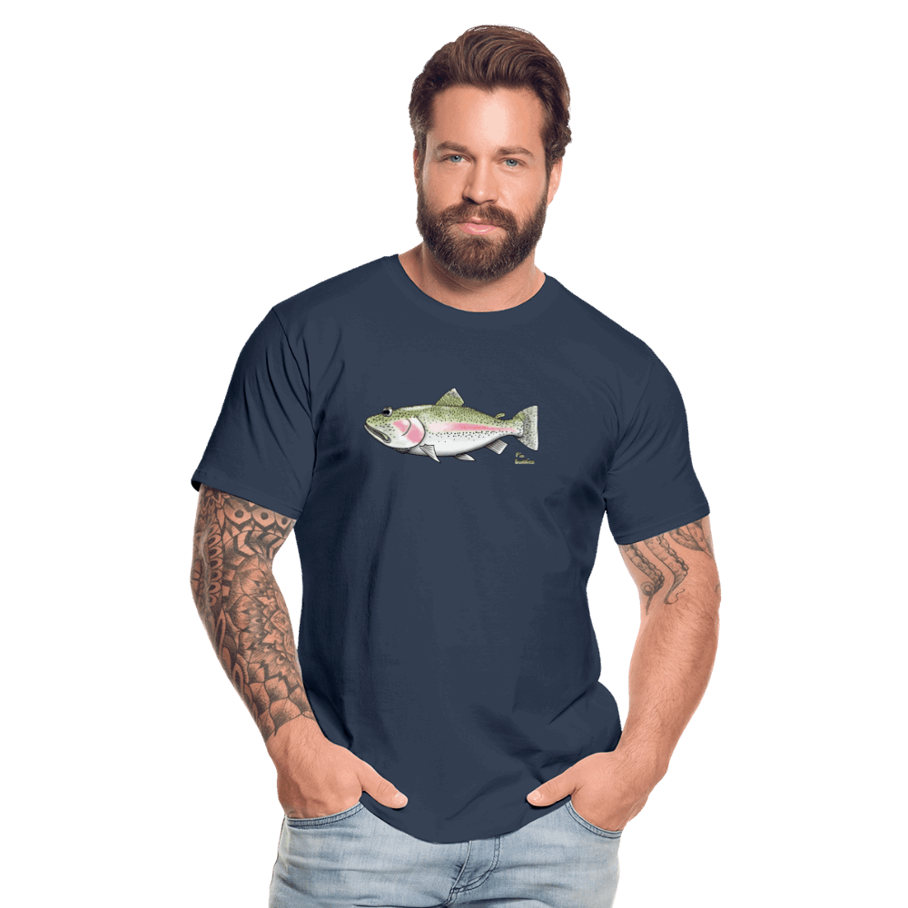 Regenbogenforelle - Männer Premium Bio T-Shirt - Navy