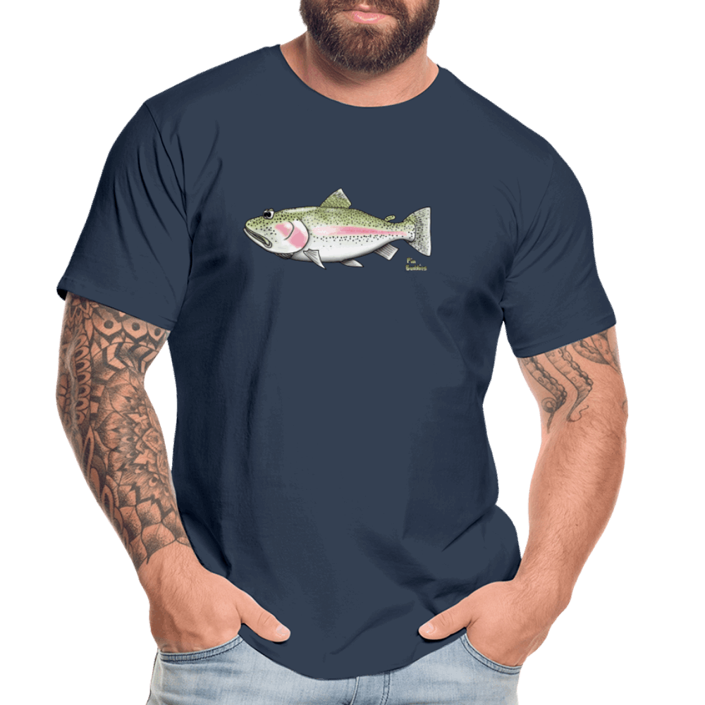 Regenbogenforelle - Männer Premium Bio T-Shirt - Navy