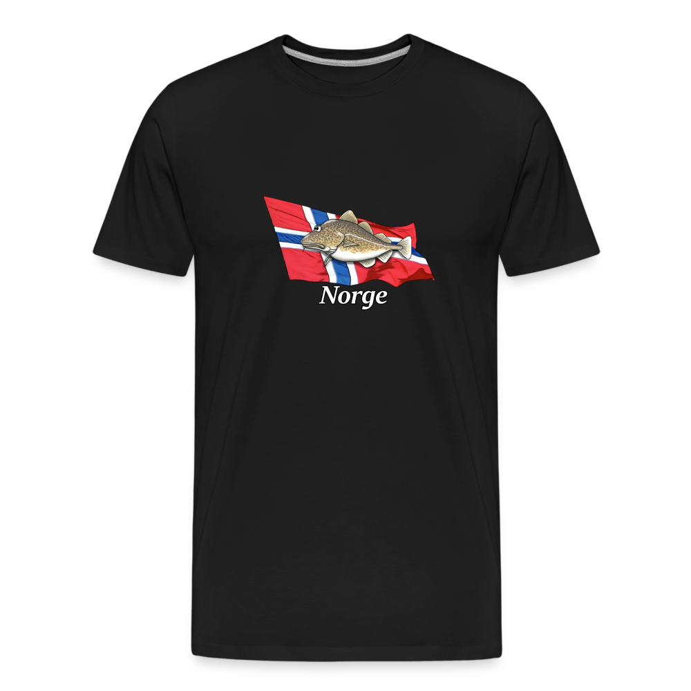 Norge-Dorsch - Männer Premium Bio T-Shirt - Schwarz