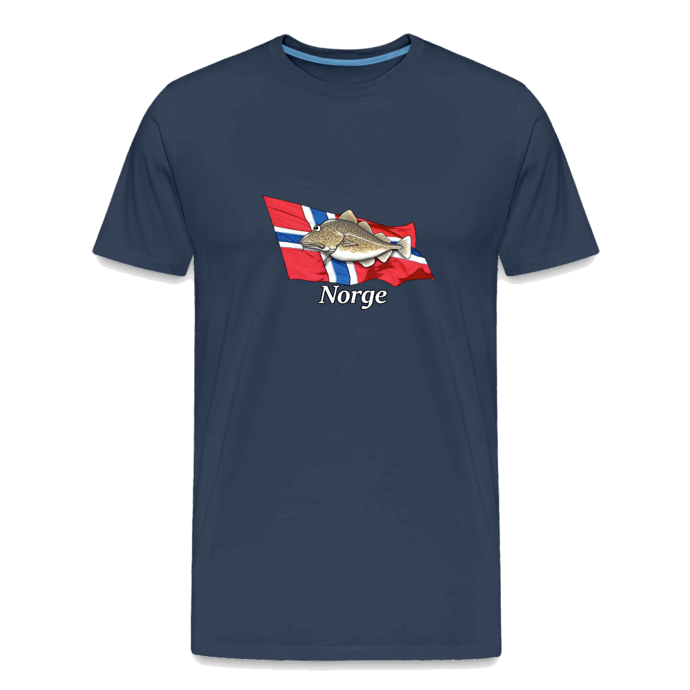 Norge-Dorsch - Männer Premium Bio T-Shirt - Navy