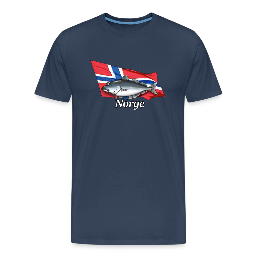 Norge Seelachs - Männer Premium Bio T-Shirt - Navy