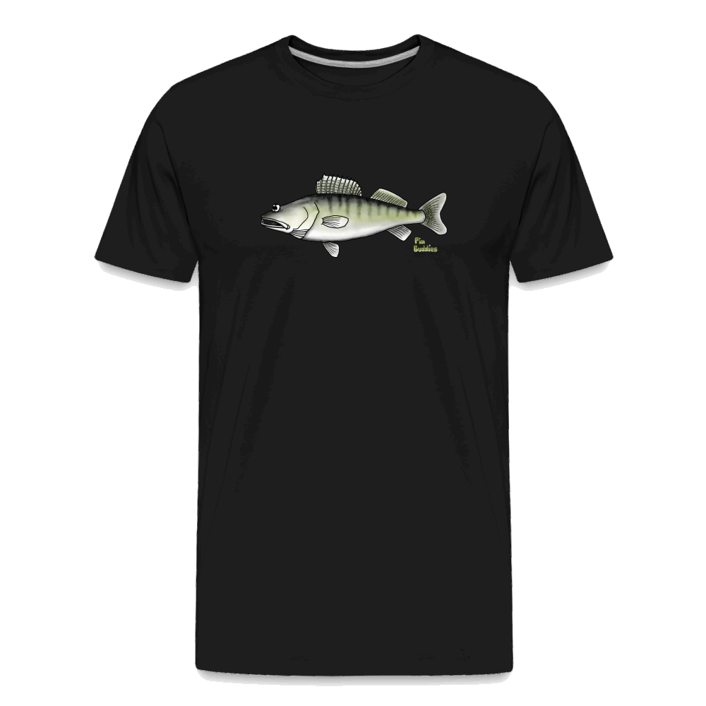 Zander - Männer Premium Bio T-Shirt - Schwarz