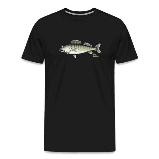 Zander - Männer Premium Bio T-Shirt - Schwarz