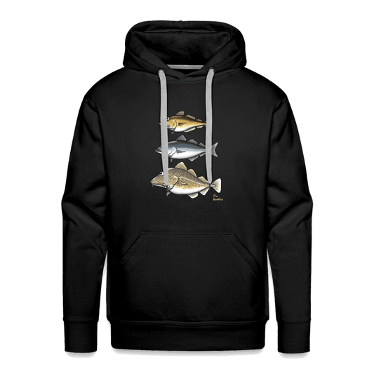 Dorsch Seelachs Pollack Triple - Männer Hoodie - Schwarz