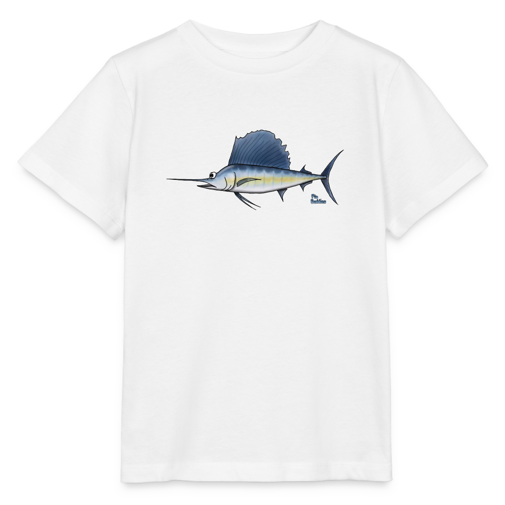 Segelfisch / Sailfisch - Kinder Bio-T-Shirt - Weiß