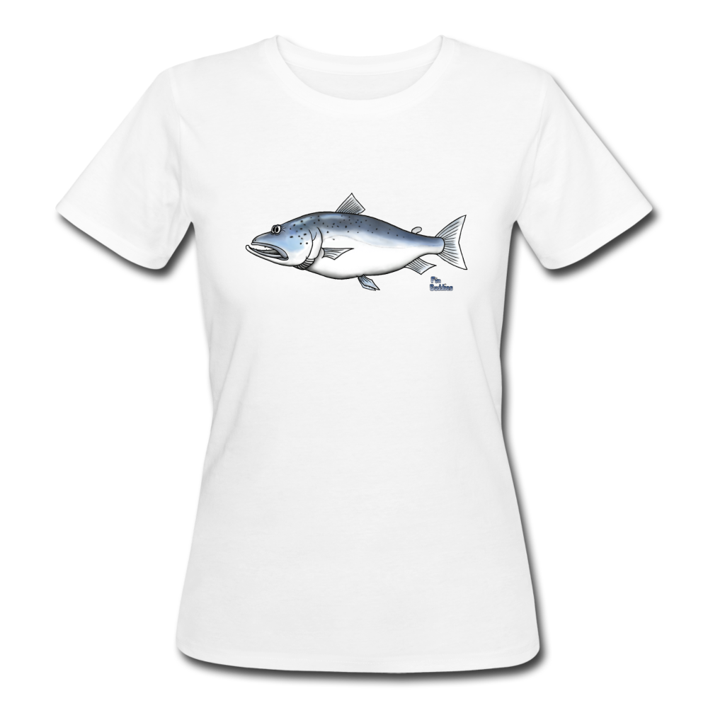 Lachs - Frauen Bio-T-Shirt - Weiß