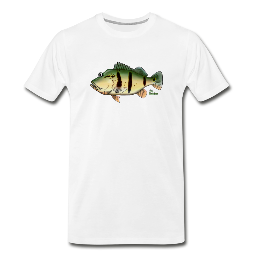 Peacock - Männer Premium Bio T-Shirt - Weiß