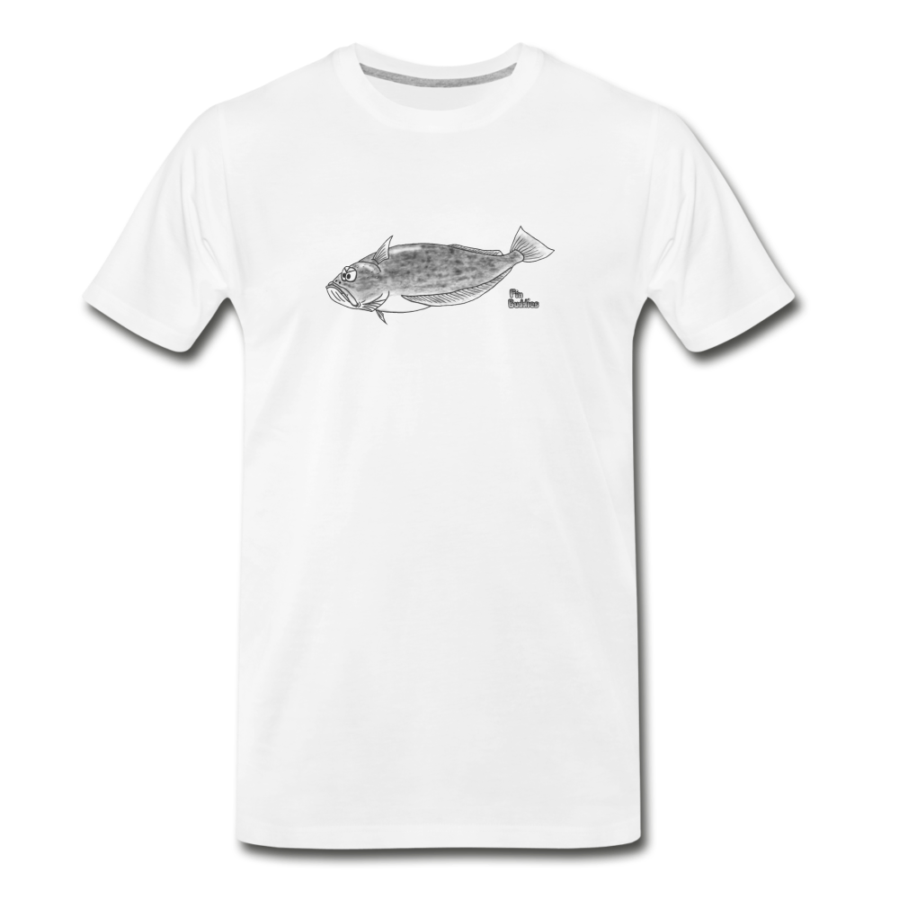 Heilbutt - Männer Premium Bio T-Shirt - Weiß