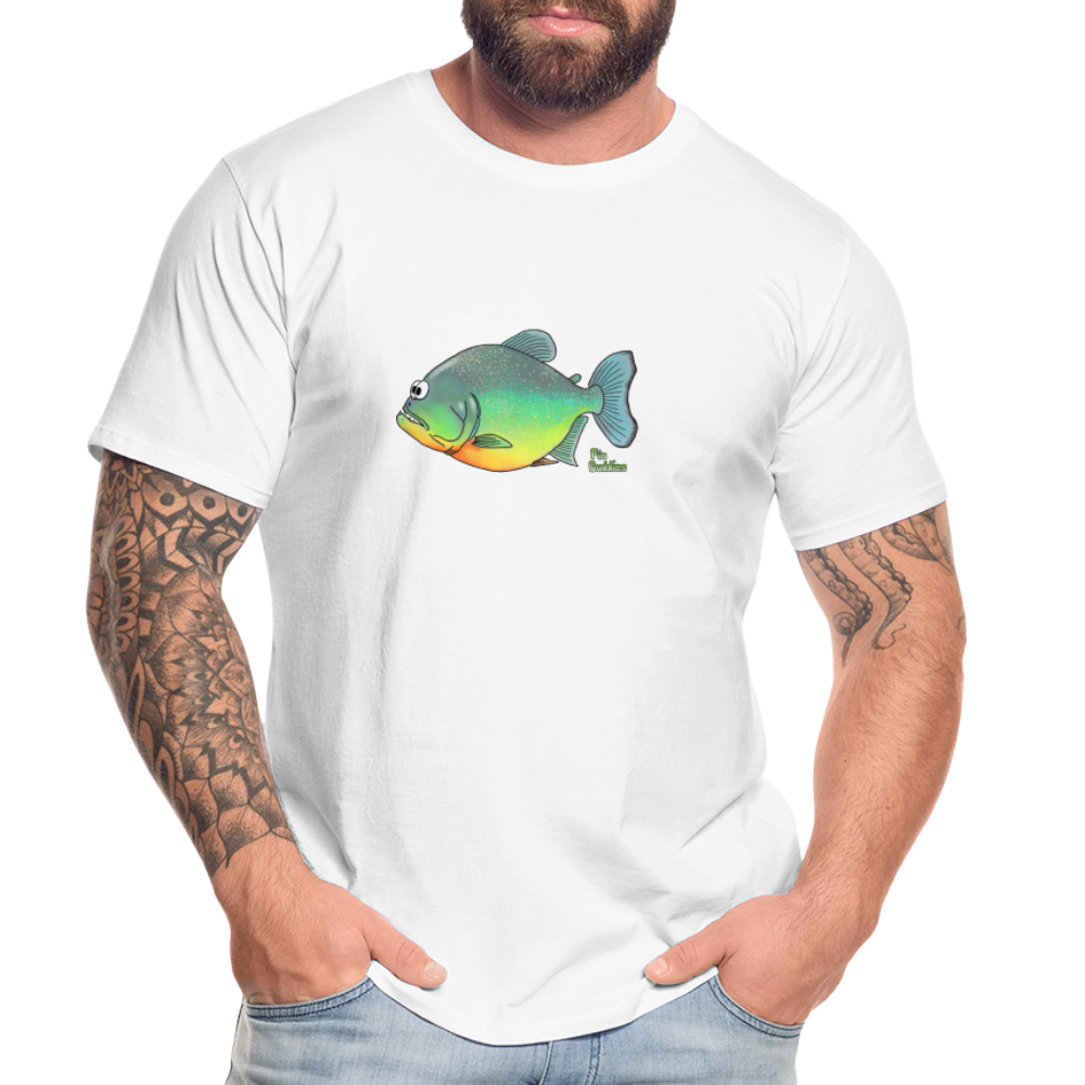 Piranha - Männer Premium Bio T-Shirt - Weiß