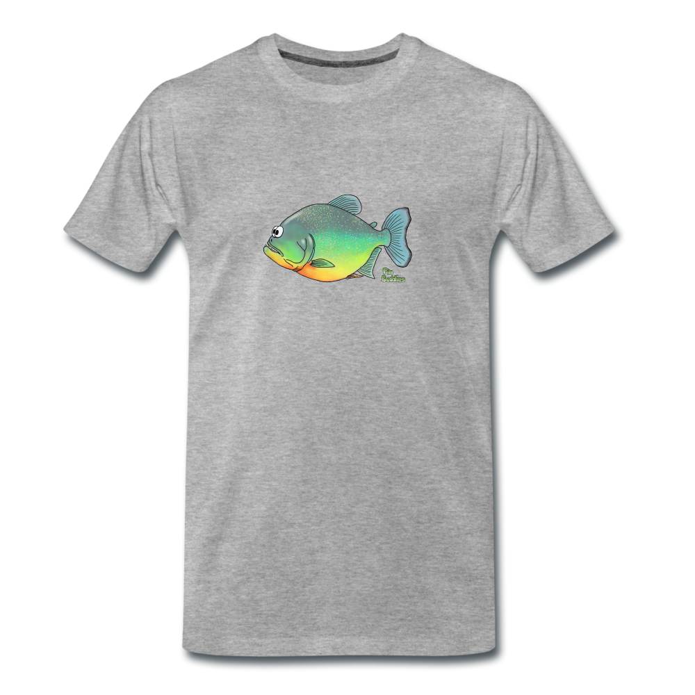 Piranha - Männer Premium Bio T-Shirt - Grau meliert