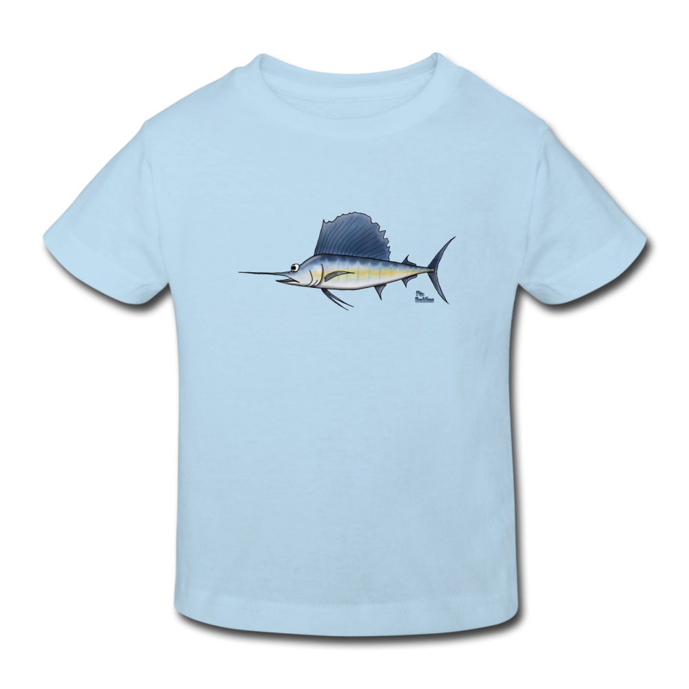 Segelfisch / Sailfisch - Kinder Bio-T-Shirt - Hellblau