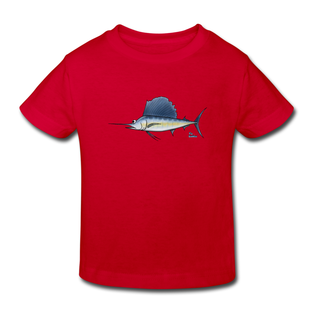 Segelfisch / Sailfisch - Kinder Bio-T-Shirt - Rot